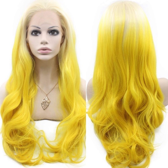 ? DUFFY 22” YELLOW 2 TONE WIG *NWT* ?
